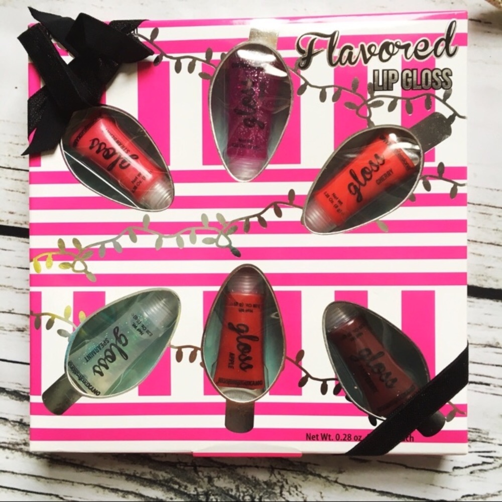 MERMAIDMERCHANT BOUTIQUE 6 Pack Flavored Tinted Lip Gloss Set ONYX PROFESSIONAL